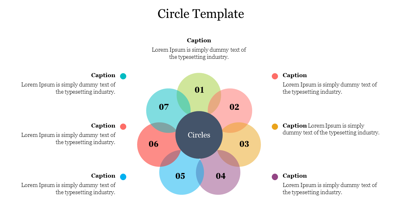 Multicolor Circle Template PowerPoint Presentation